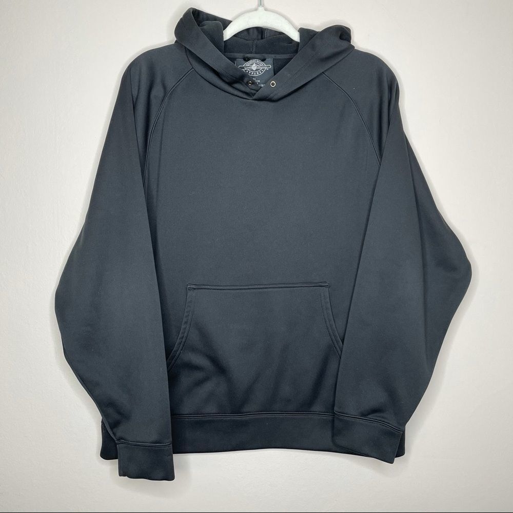 Charles River Apparel Men’s black fleece hoodie‎
